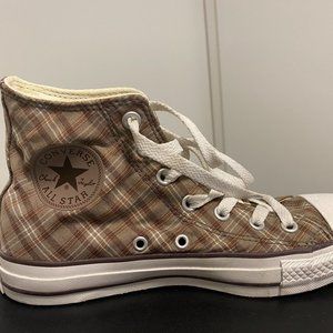 >>> CONVERSE ALLSTARS Vintage Brown check pattern.